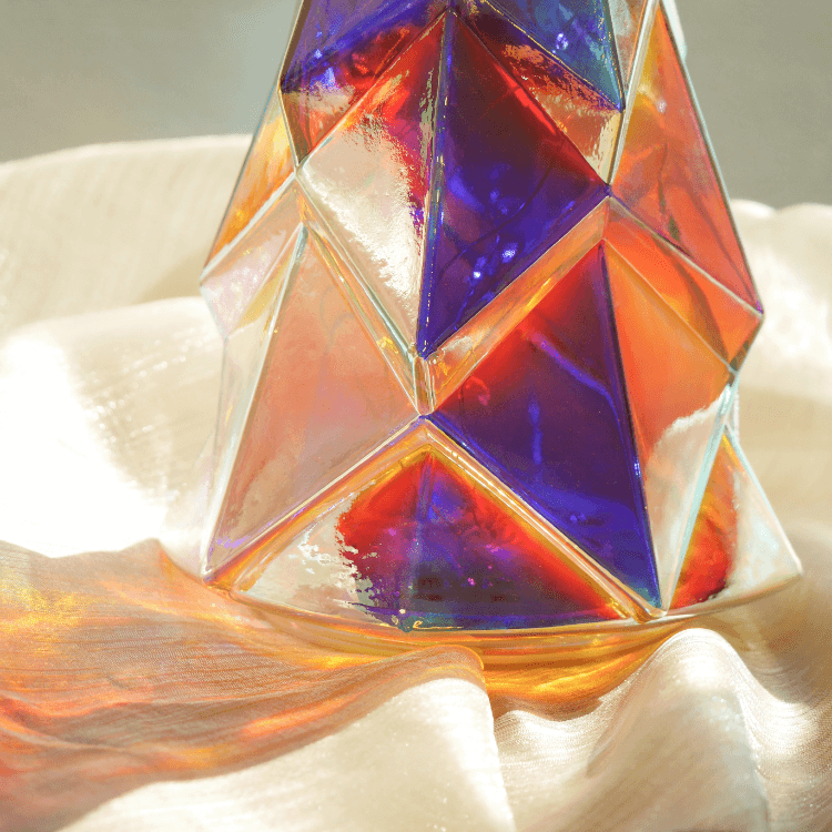 12"H Iridescent Mercury Glass Christmas Tree Light with Twinkle & Steady Modes, 6-Hour Timer, Battery Operated LED Light up Xmas Tree Home Decoration Festive Gift - Image 4